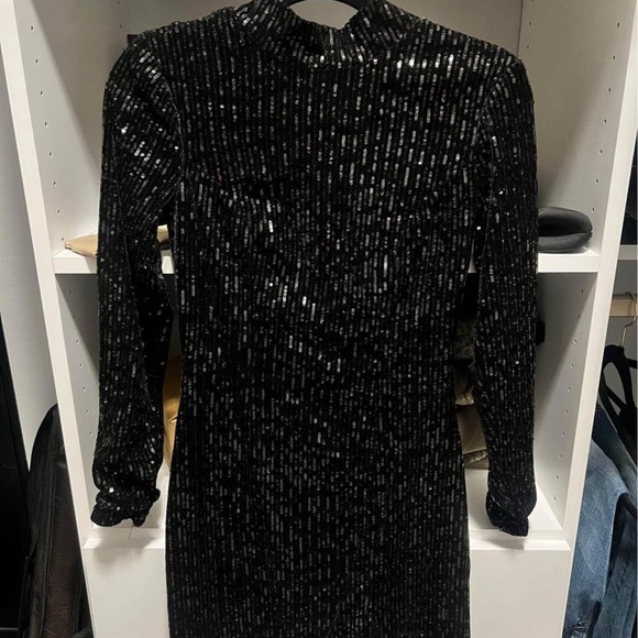 Cocktail Dress Size Small- Black Sequin - Picture 2 of 2